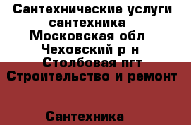 Сантехнические услуги сантехника - Московская обл., Чеховский р-н, Столбовая пгт Строительство и ремонт » Сантехника   